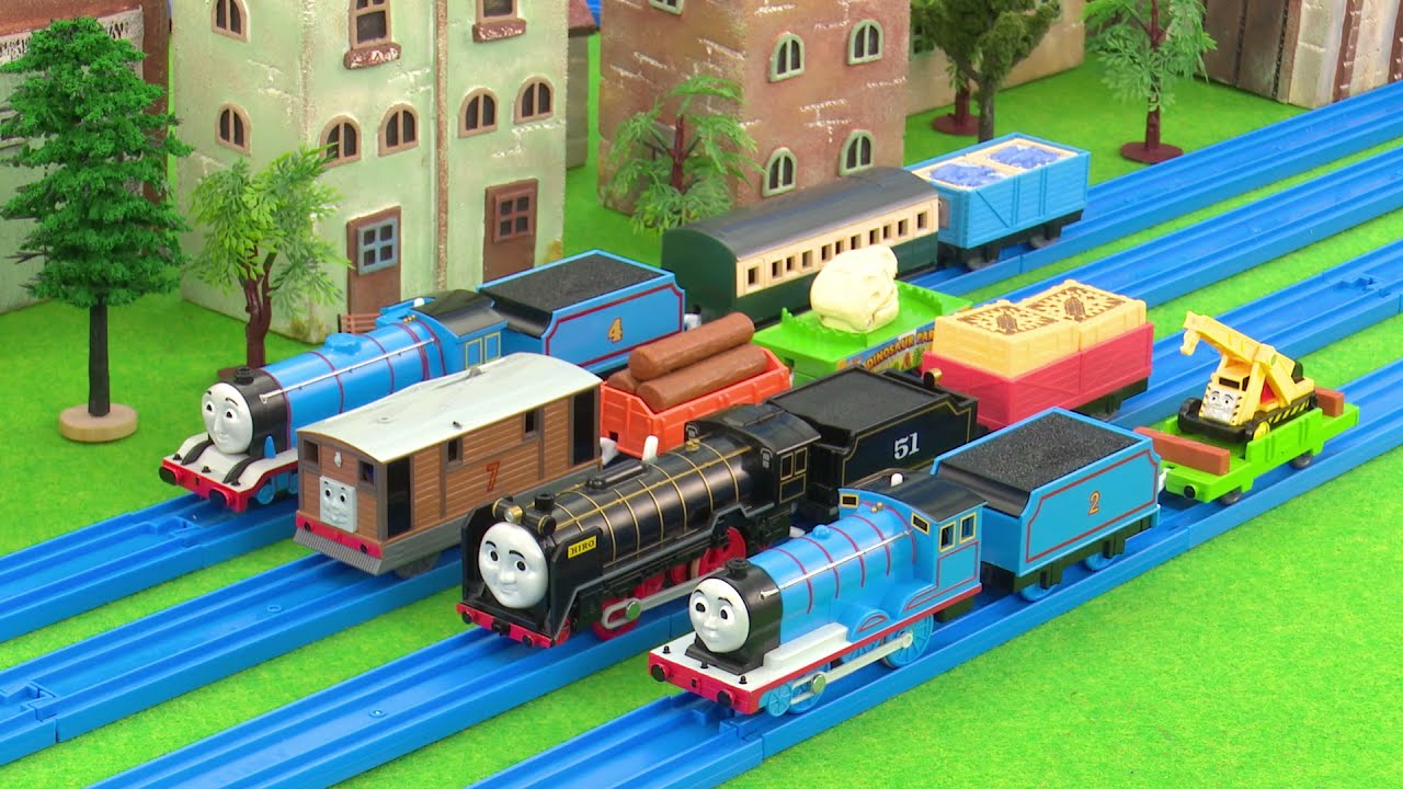 プラレール】きかんしゃトーマス がたがた！ビューン！どきどき