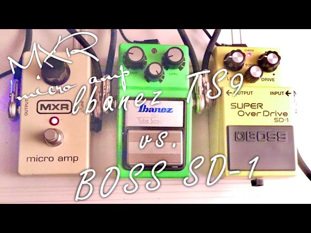 A thorough comparison of classic pedals! BOSS SD-1 vs. lbanez TS9