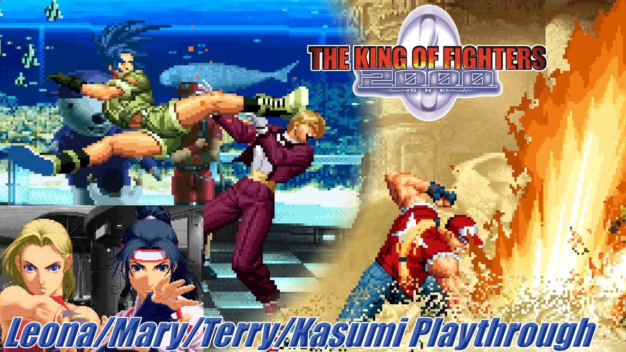 The King of Fighters 2000 (Arcade) - Leona/Blue Mary/Terry/Kasumi