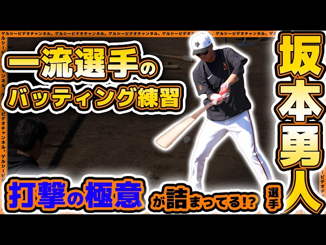 巨人】坂本勇人選手のバッティング練習。フォームやノーステップ打法