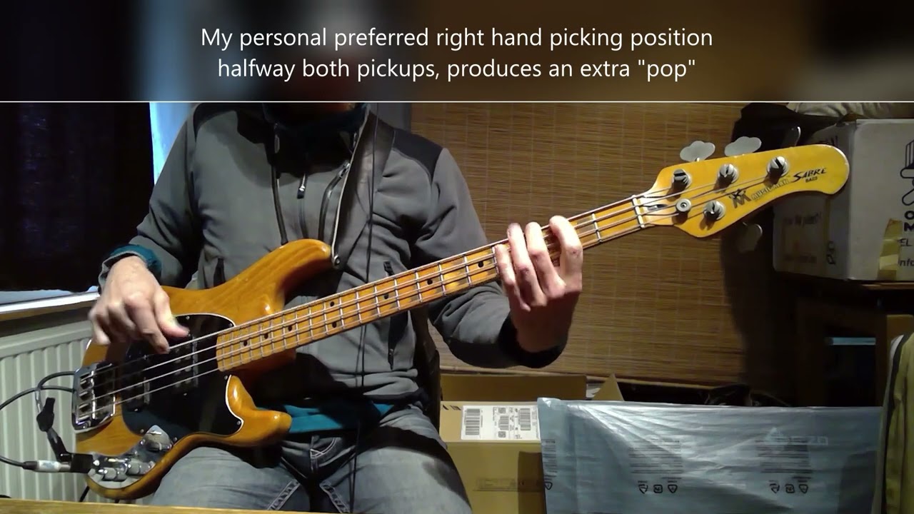Music Man Sabre 1979/80 - bass sound demonstration (fingerstyle