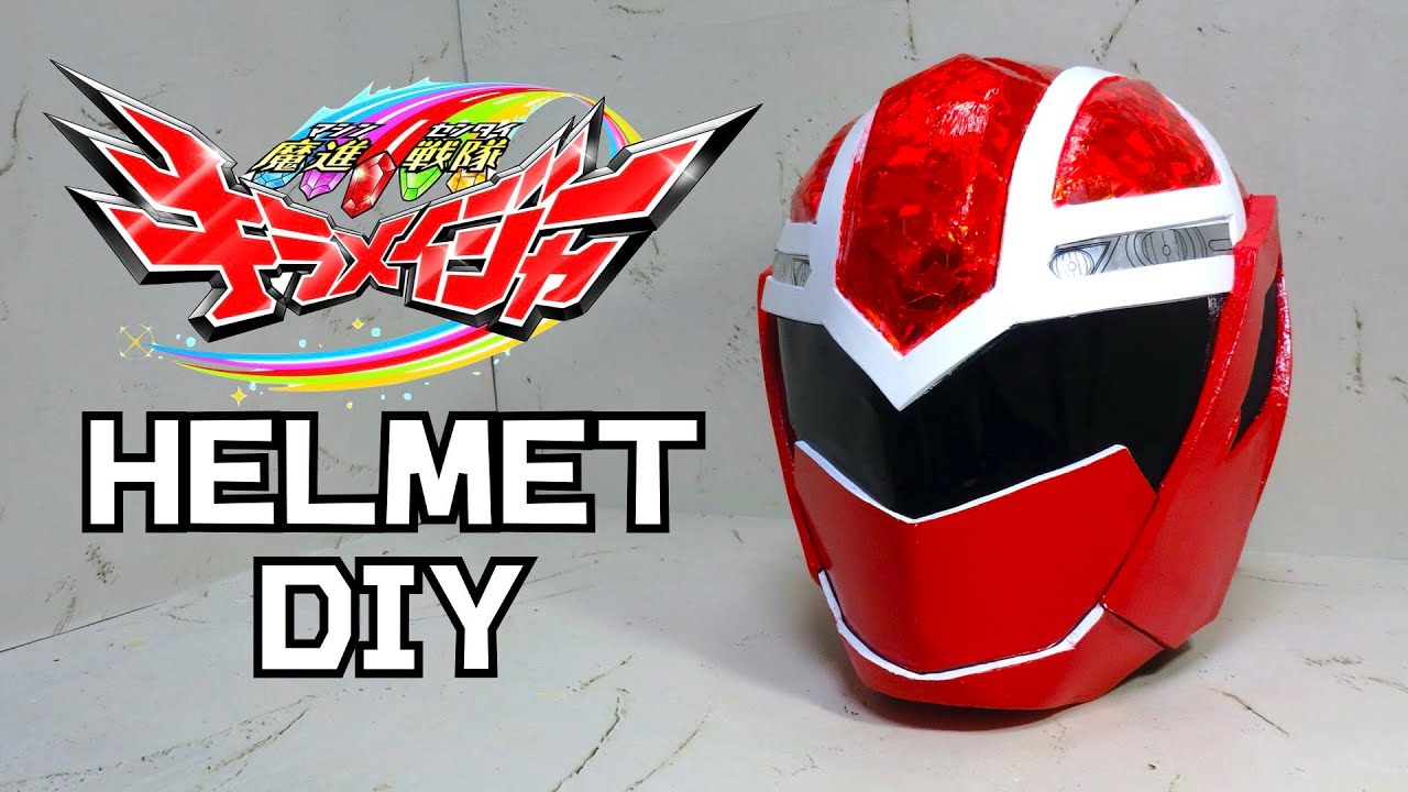 Free Pattern】How to make Kiramager Red Ranger Helmet for EVA Foam
