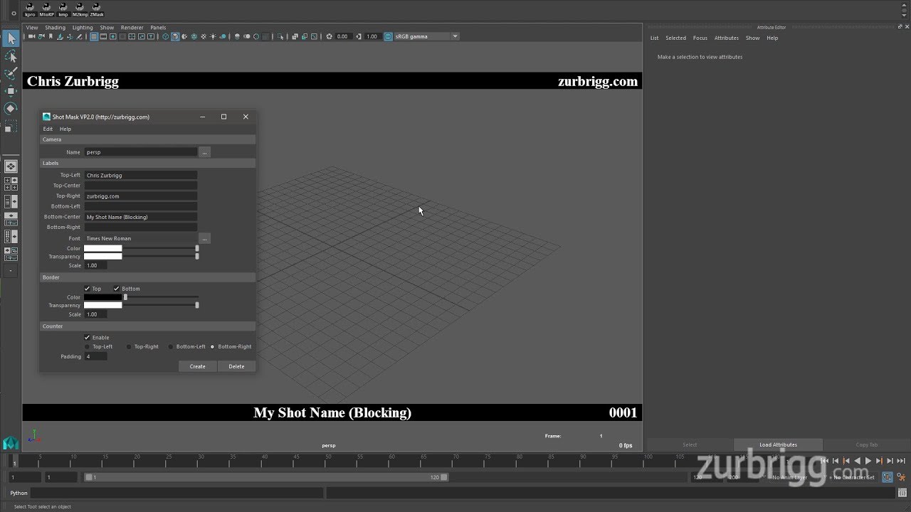 Shot Mask VP2.0 for Maya - YouTube