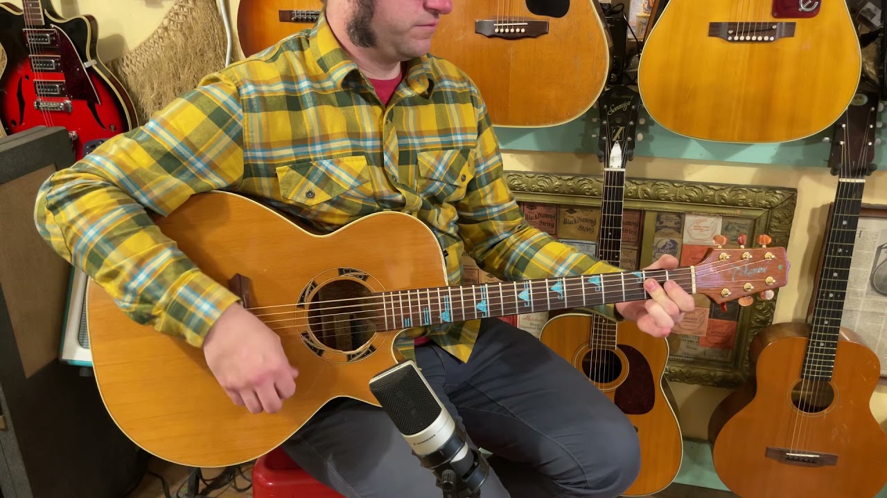 1993 Takamine (Japan) Santa Fe lacewood cutaway guitar - YouTube