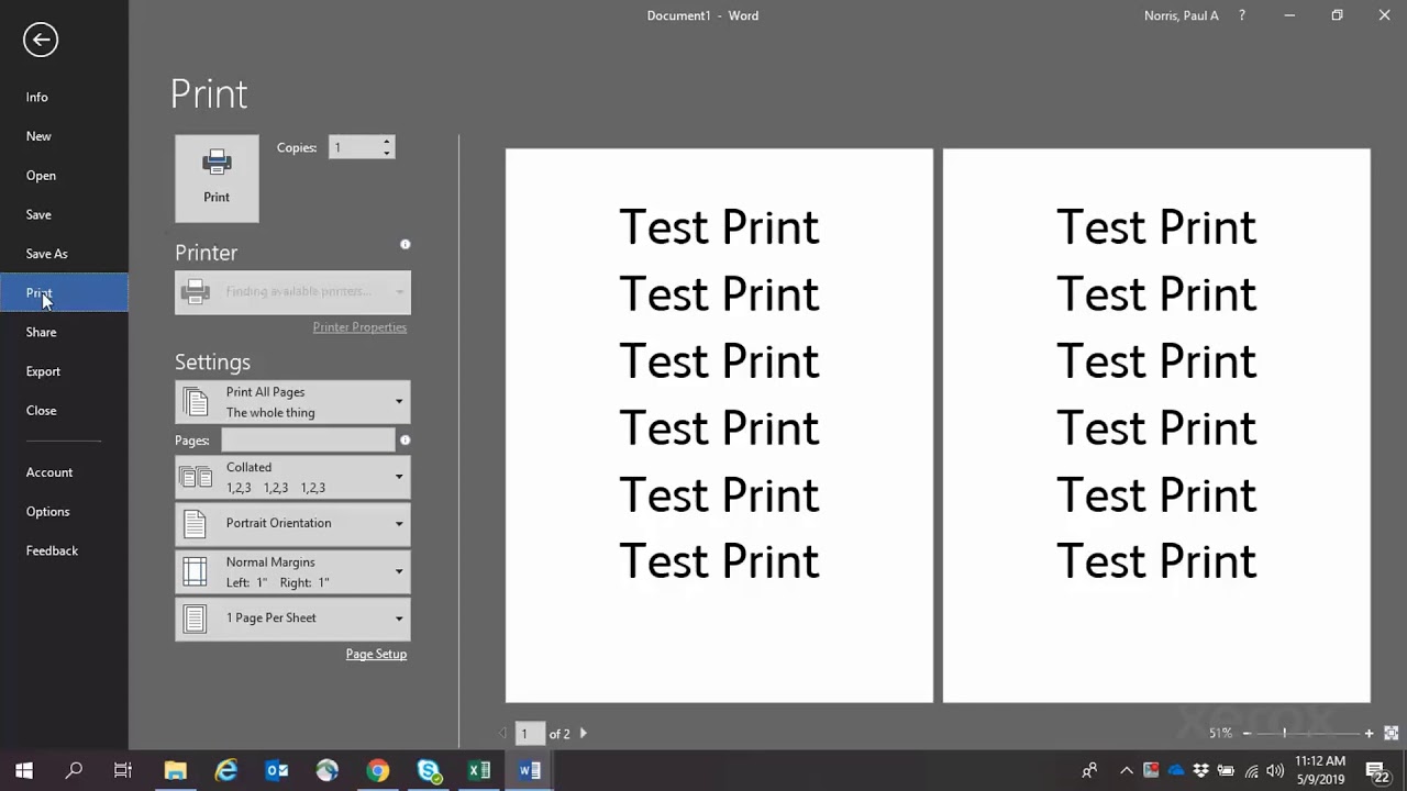 Xerox® Phaser® 3635 Multifunction Printer Printing Side 1 and