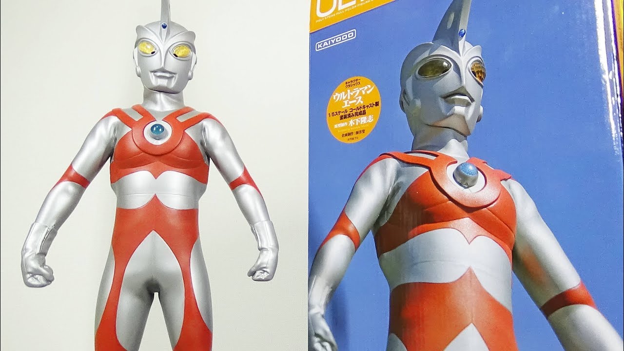 The suit is amazing!] Kaiyodo Ultraman Ace - YouTube