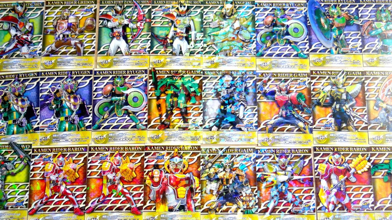 Complete all 30 types!? Gaim Collection Card Gum 2 14 packs opened