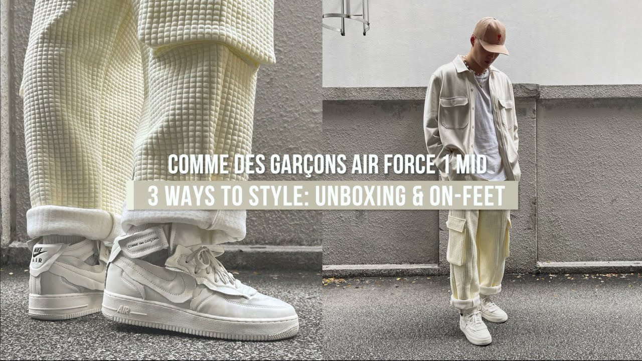 3 WAYS TO STYLE: COMME DES GARCONS x NIKE AIR FORCE 1 MID (WHITE