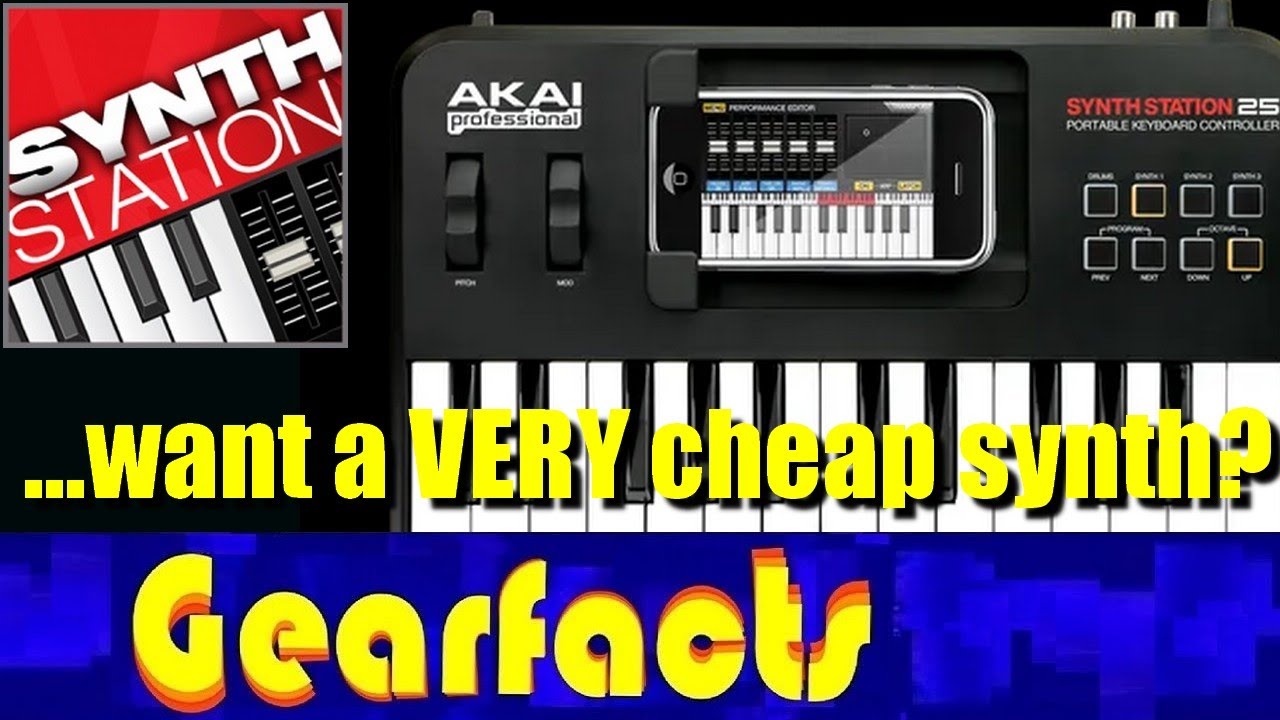 Akai Synthstation 25 + old iphone. That's one cheap synth! - YouTube