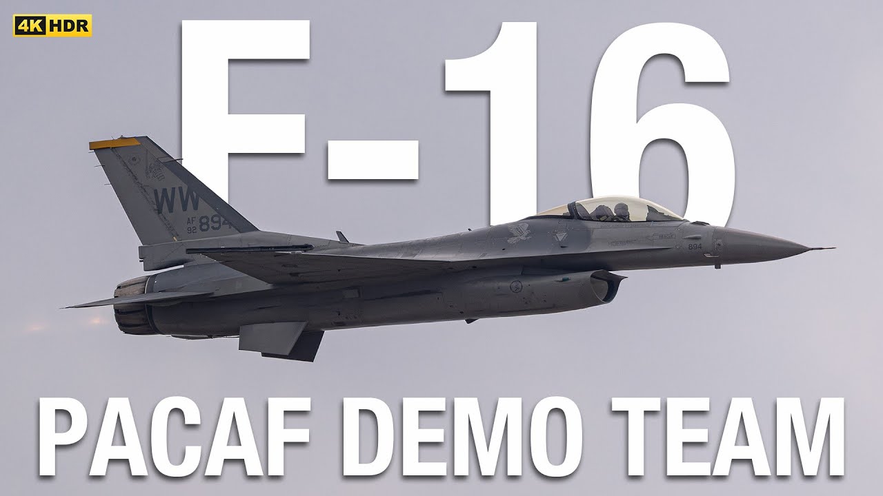 2025.4.18 三沢基地 PACAF F-16 DEMO TEAM デモフライト訓練！！ - YouTube