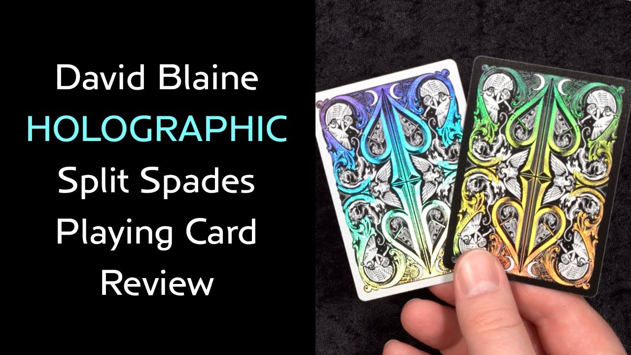 David Blaine HOLOGRAPHIC Split Spades Playing Card Unboxing