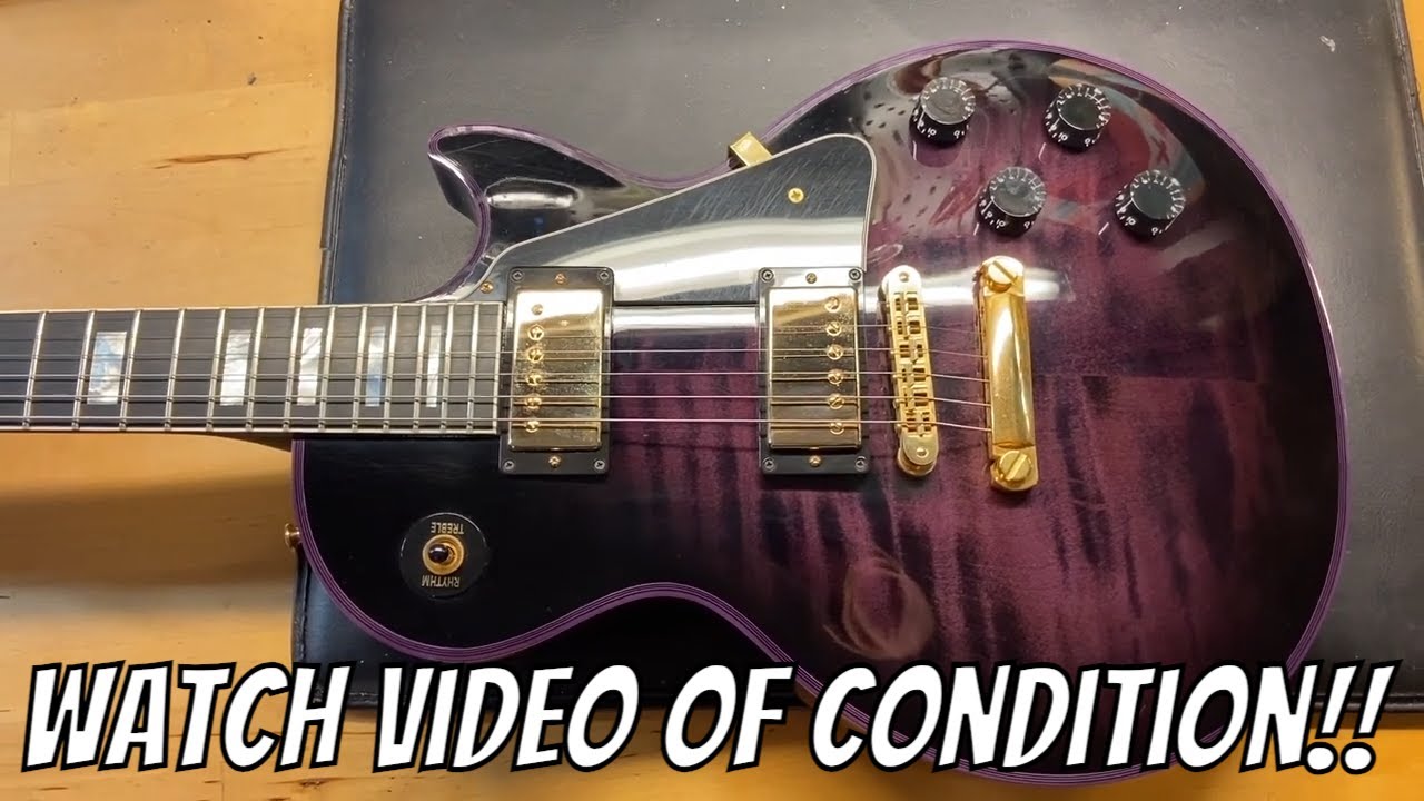2016 Gibson Custom Shop Les Paul Custom F Purple Widow - YouTube