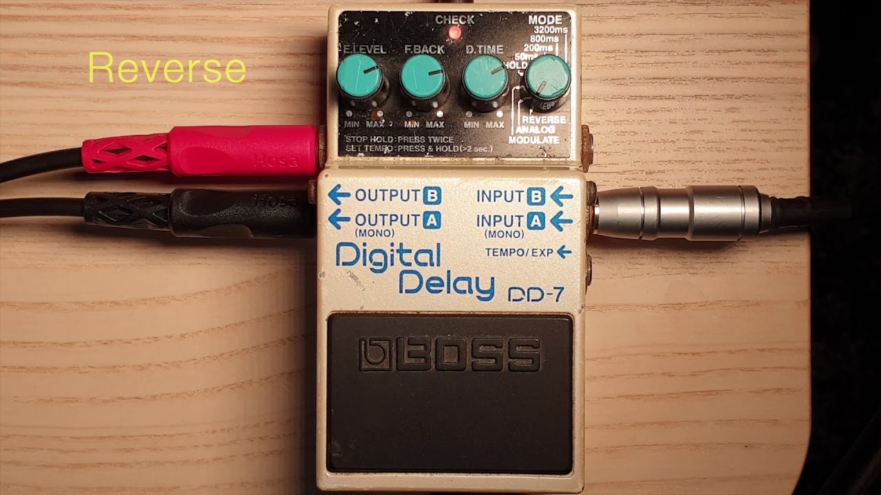 BOSS DD-7 Digital Delay (All modes, STEREO, no talking) - YouTube