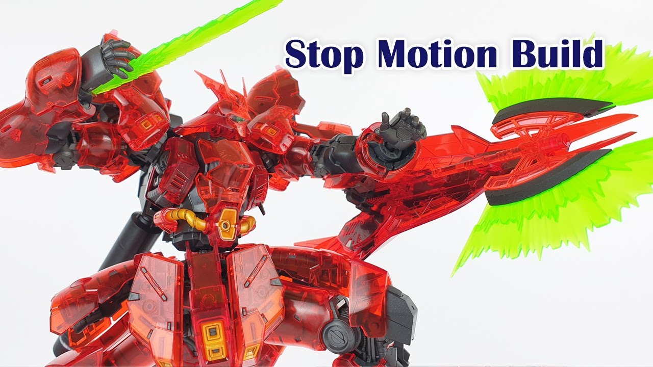 RG MSN-04 Sazabi (Clear Color) | Stop Motion Build - YouTube