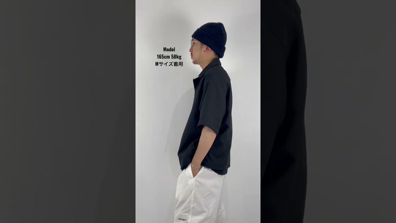 COOTIE / Polyester Twill Fly Front S/S Shirt -Black-