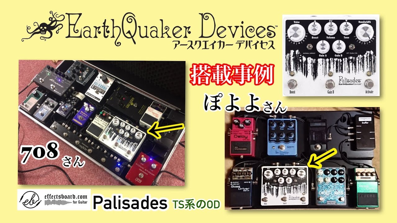 EQD搭載事例⑵Palisades・パリセイズ（TS系のOD）ベーシストさんの