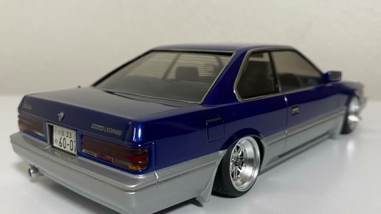 アオシマ 1/24 レパード 後期型 改造完成品 ガレージ公開 #32／日産