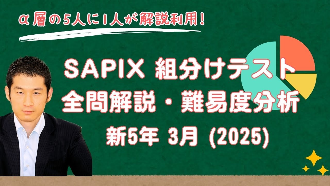 即納】SAPIX新5年（現4年）2025年1月組み分けテスト 解答用紙付き 2024