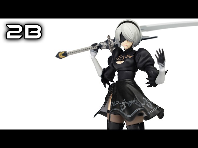 figma 2B NieR: Automata Ver1.1a No.643 Action Figure Review - YouTube