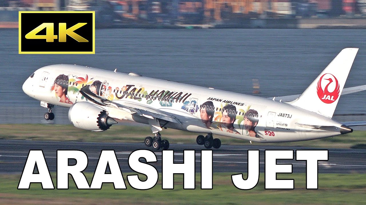 4K] 運航終了！ JAL 嵐ハワイジェット / JAL ARASHI HAWAII JET / 日本
