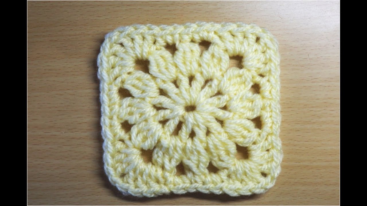 四角モチーフ4 かぎ編みの基本 How to Crochet Square Motif