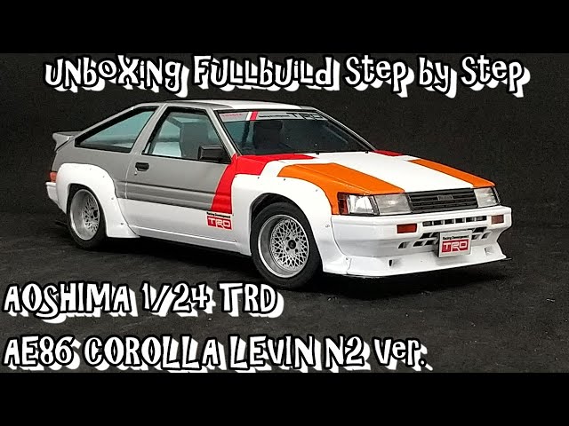 Scale Plastic Model AOSHIMA 1/24 TRD AE86 COROLLA LEVIN N2 Ver