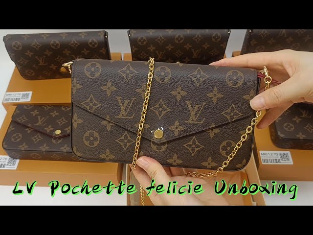 LOUIS VUITTON Felicie Pochette MONOGRAM Canvas WalletOnChain LV