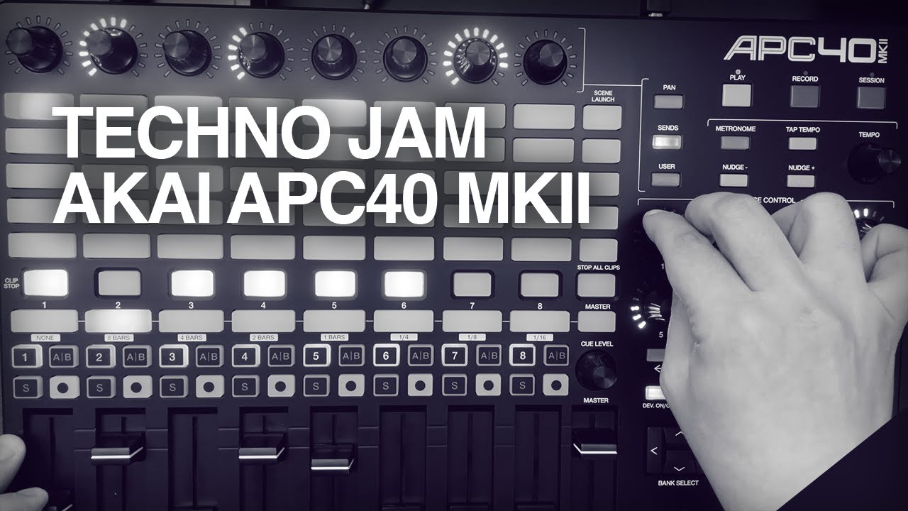 Akai APC40 MK2 First Techno Jam Ableton Live - YouTube
