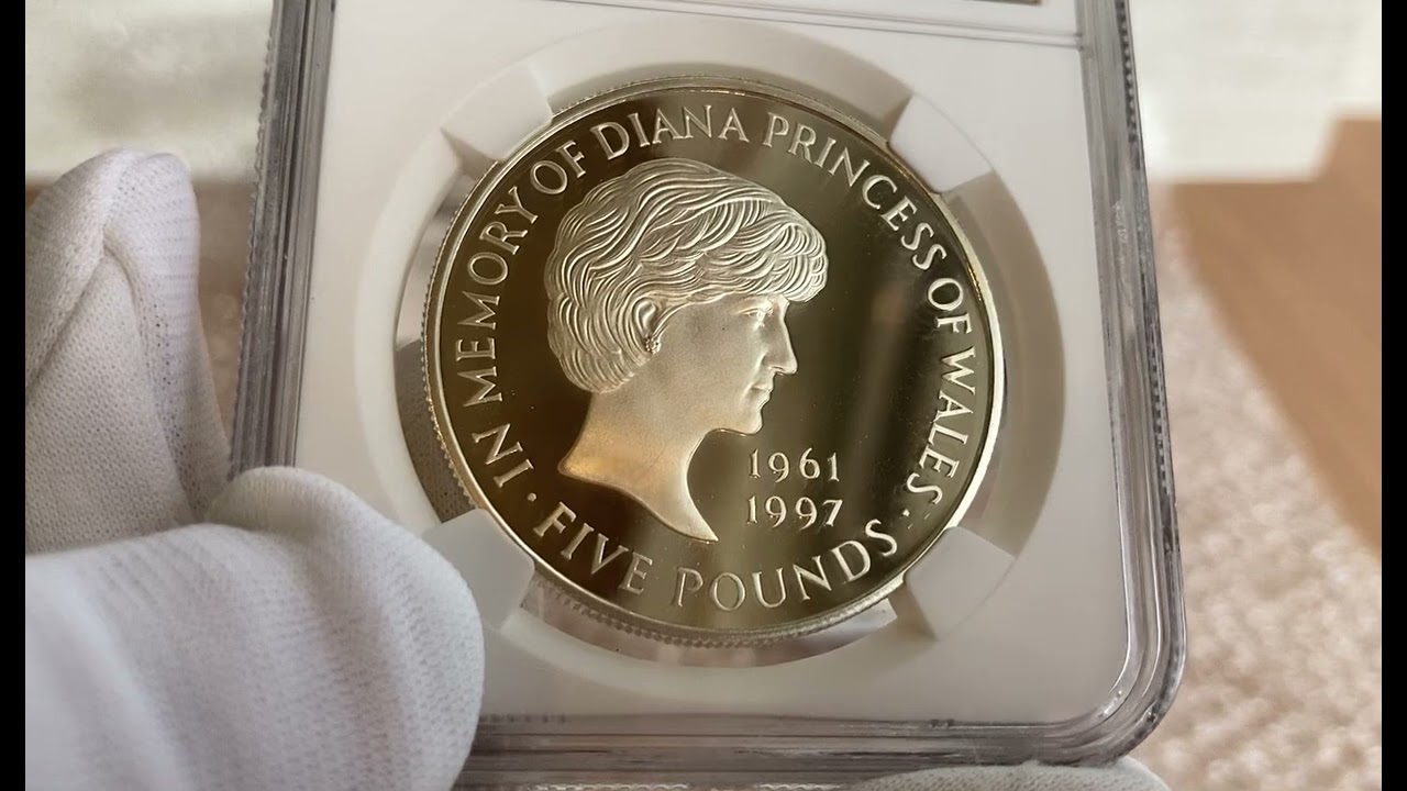 TopPop・最高評価のNGC鑑定PF70】 1999年 ダイアナ妃追悼祈念 5ポンド