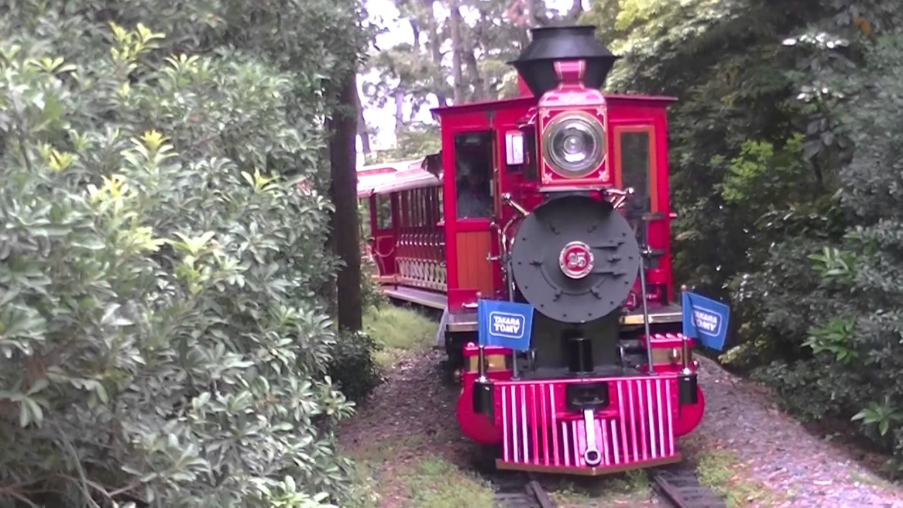 リオグランデ号待機中・コロラド号】ウエスタンリバー鉄道1周 - YouTube