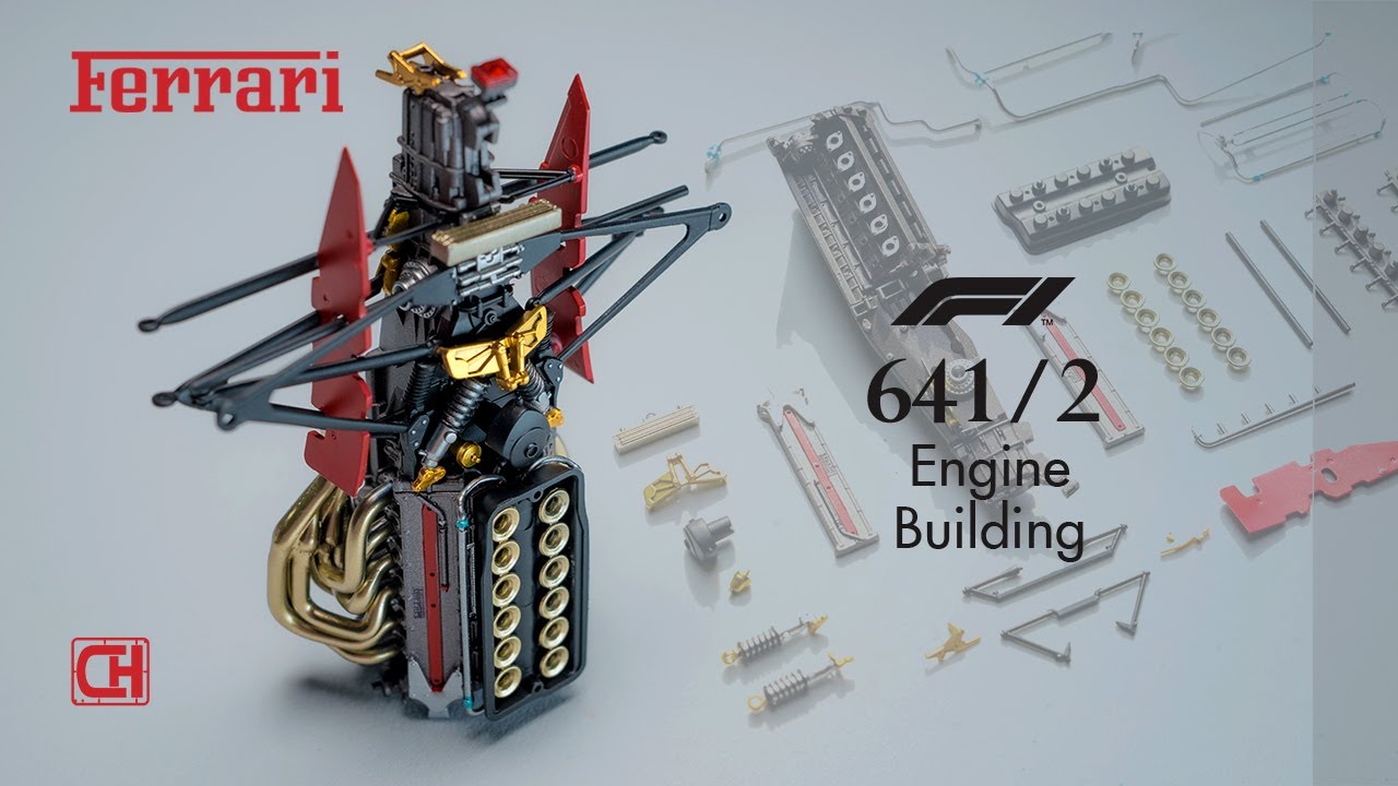 Building Fujimi Ferrari 641/2 F1 V12 Engine | 1/20 Plastic Scale