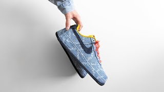QUICK LOOK AT LEVI'S NIKE BY YOU AIR FORCE 1 LOW + ON FOOT - YouTube