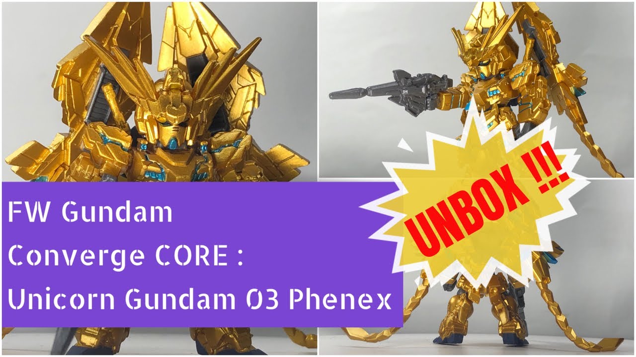 FW Gundam Converge CORE - Unicorn gundam 03 Phenex - YouTube