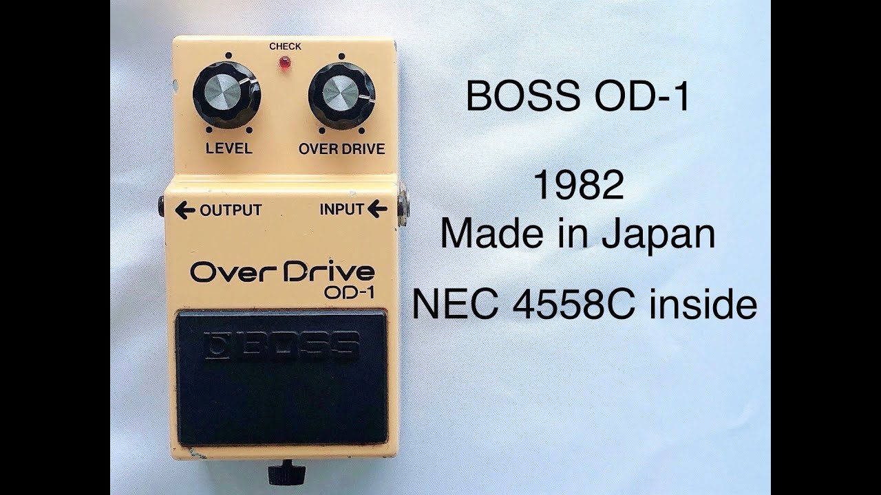 BOSS OD-1 Overdrive 1982 Vintage Guitar Pedal W/Box Made in Japan