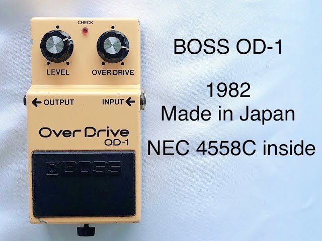 BOSS OD-1 Overdrive 1982 Vintage Guitar Pedal W/Box Made in Japan