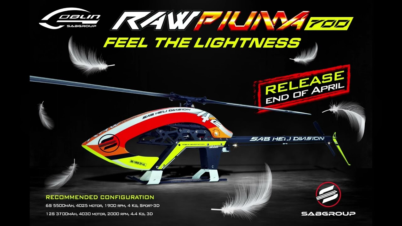 新型ラジコンヘリ速報 SAB GOBLIN PIUMA - YouTube