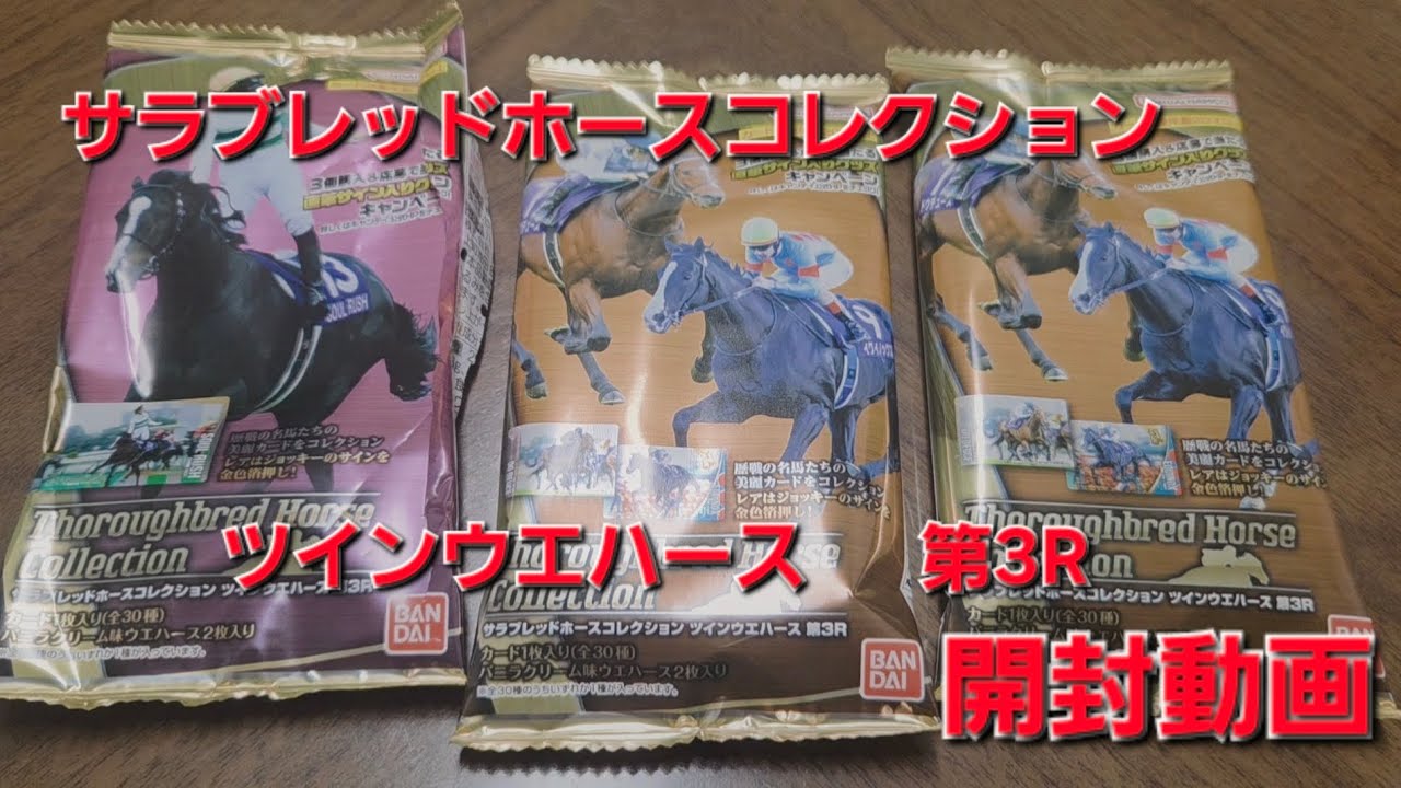 競馬カード】サラブレッドホースコレクション 第3R【開封動画】 - YouTube
