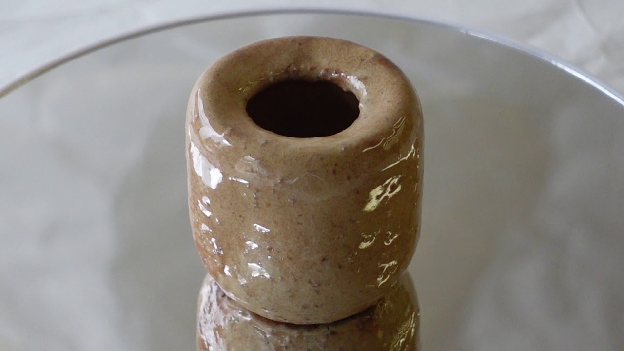 萩焼 田原陶兵衛 作 蓋置 つくね 回してみました - YouTube