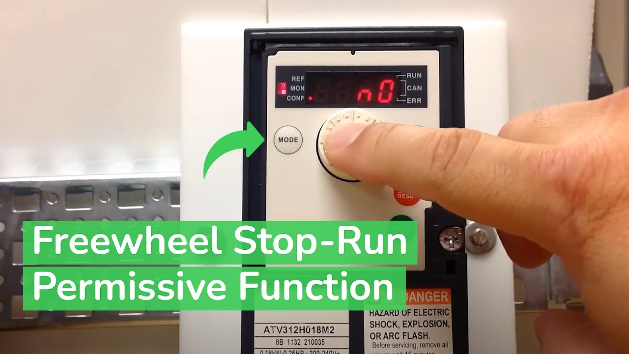 Configuring Altivar 312 for Freewheel Stop-Run Permissive Function