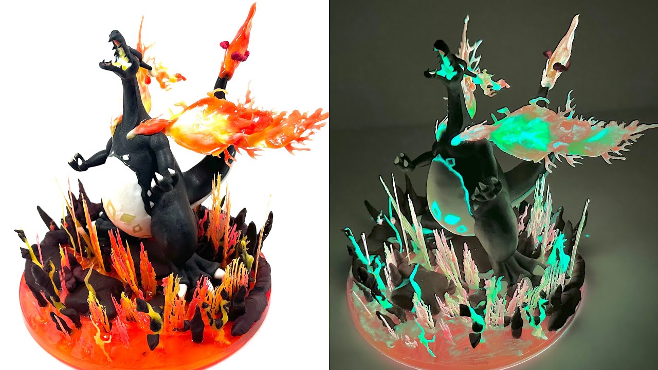 蓄光】キョダイマックスリザードンを作ってみた/【Luminous】Charizard