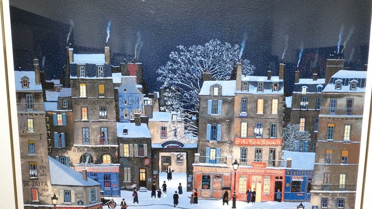 ミッシェル・ドラクロワ ロジェ通り・12月の夕暮れ パリ 絵画 風景画