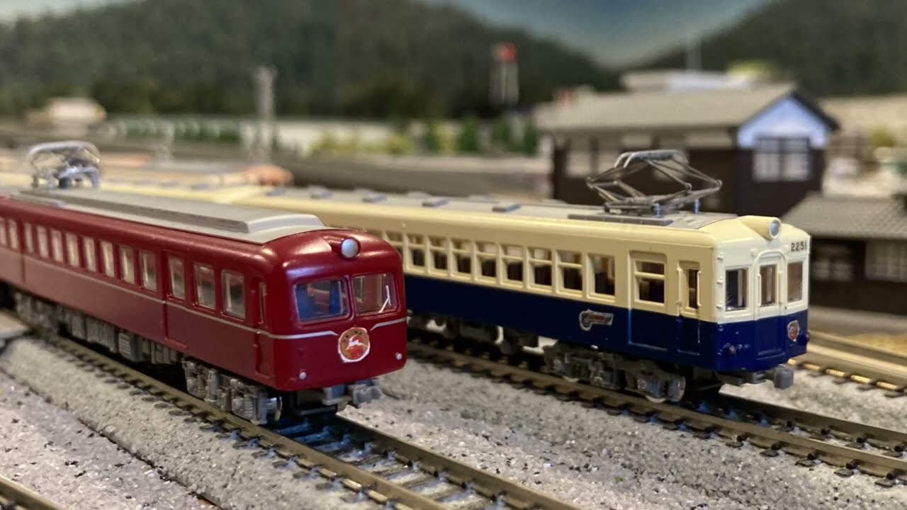 Nゲージ】近鉄2250系・800系 ジオラマ走行 - YouTube