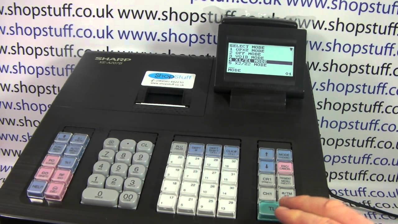 SHARP XEA207 CASH REGISTER - HOW TO ISSUE A Z1 RESETTING SALES