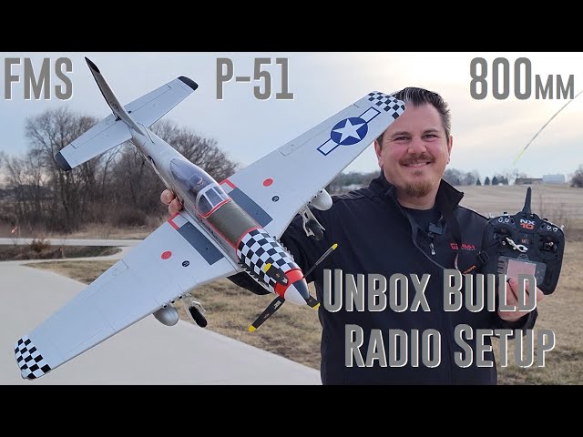 FMS - P-51D V2 - 800mm - Unbox, Build, & Radio Setup - YouTube