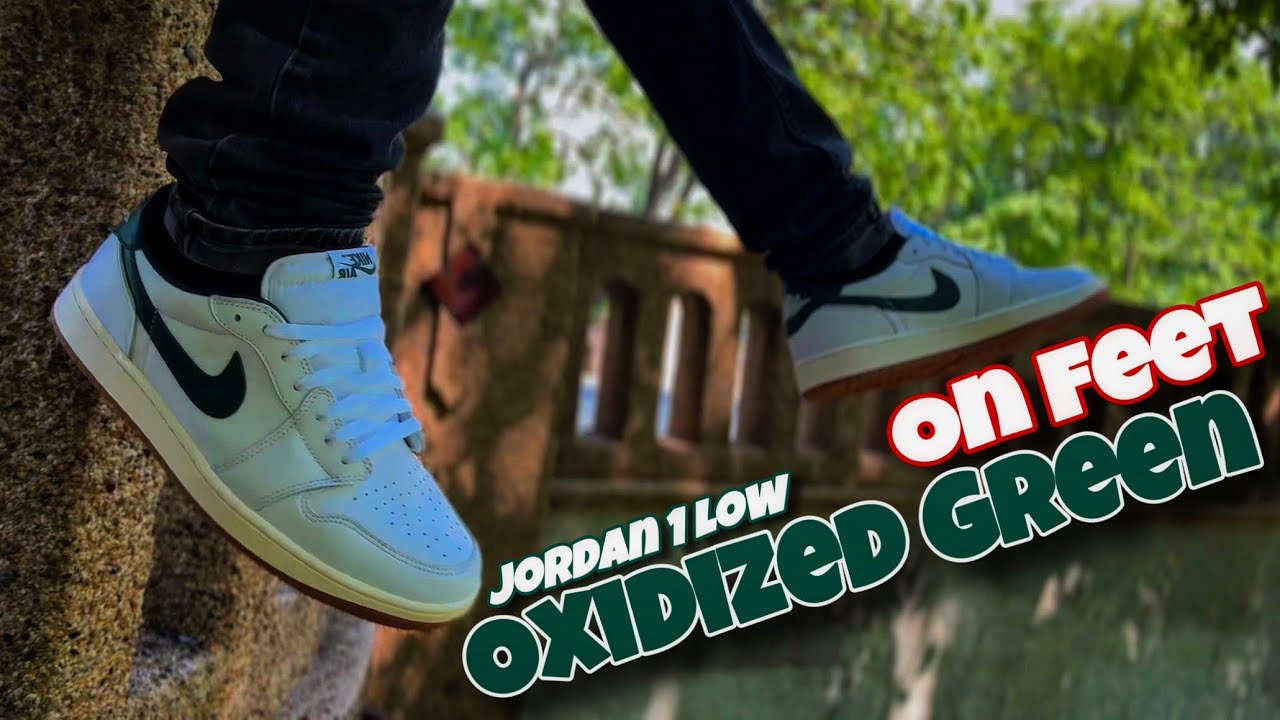 Air Jordan 1 Low Oxidized Green - On Feet Look - YouTube