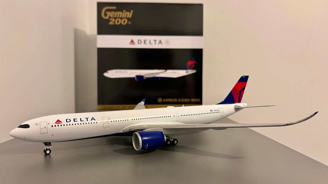 4K - Gemini Jets 1:200 Delta Airlines Airbus A330-900neo Unboxing