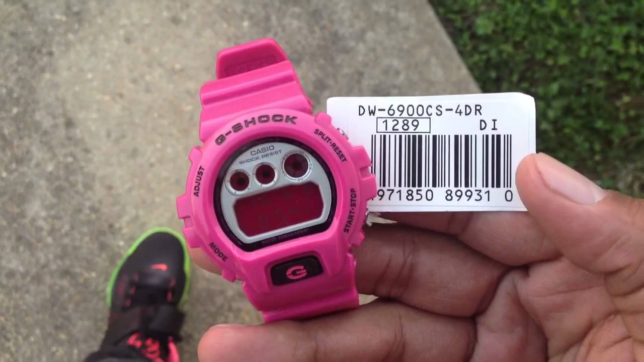 G Shock Watch DW6900CS-4DR Pink - YouTube