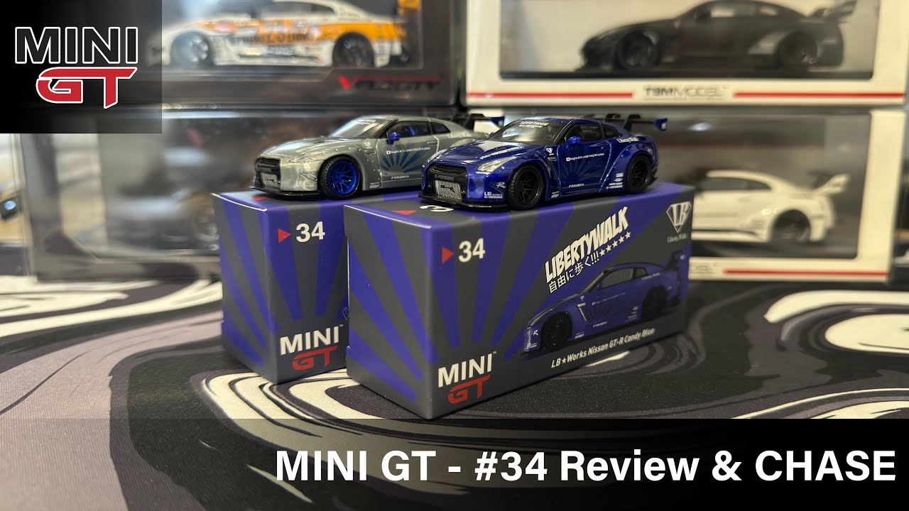 Mini GT - LB Works Nissan GT-R Candy Blue #34 - MGT00034 and CHASE