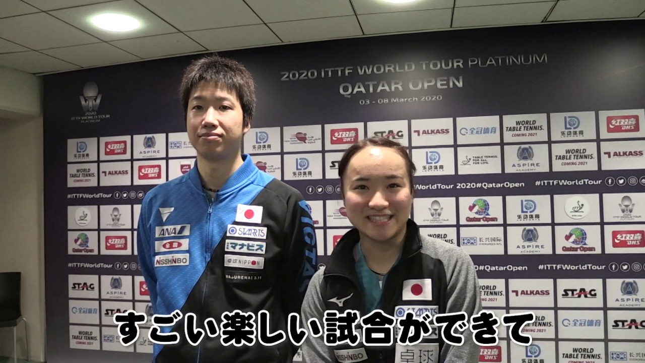 Jun Mizutani and Mima Ito Post-Final Interview | 2020 Qatar Open