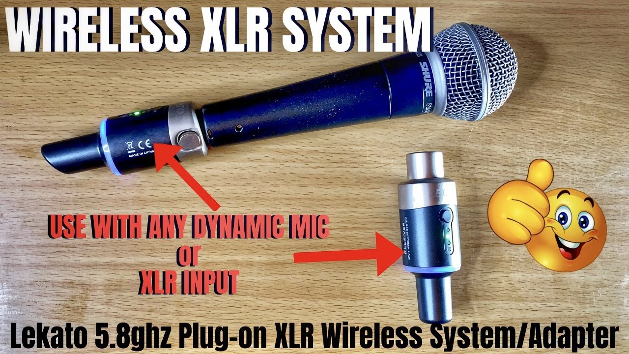 Wireless XLR System - Lekato 5.8ghz wireless XLR Adapter REVIEW